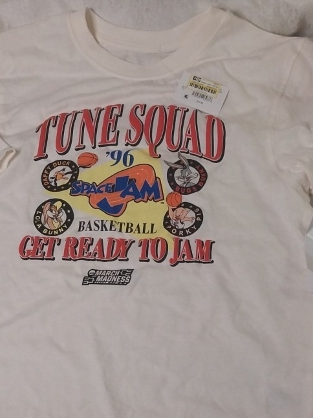 Champion Space Jam Tune Squad '96 White Kids XL Graphic T-Shirt